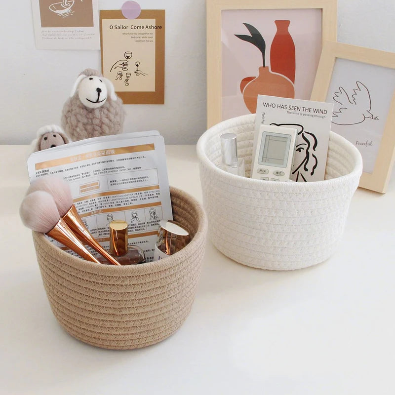 Cotton Rope Storage Basket | Eco-Friendly Organizer for Toys 1