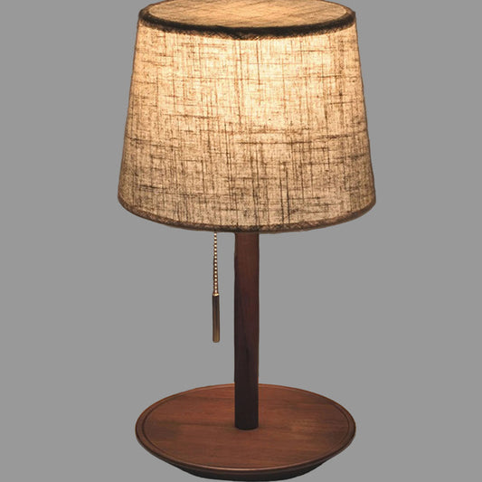 Gentle Glow Nordic Table Lamp | Walnut Wood Fabric Shade