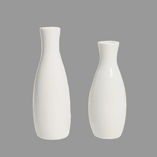 Modern White Ceramic Flower Vase | Home Decor