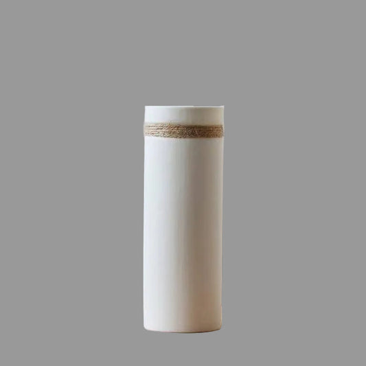 Modern White Ceramic Vase | Elegant Tabletop Decor