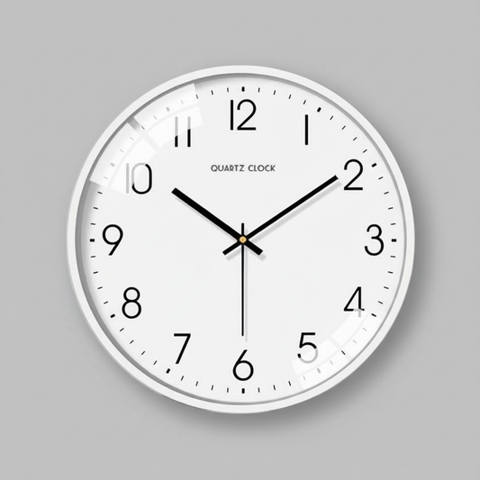 Silent White Round Wall Clock | Modern Wall Clock Decor